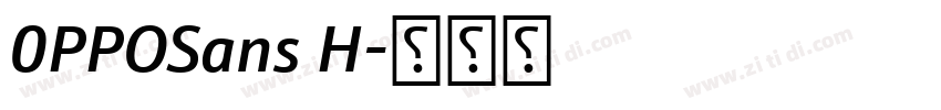 0PPOSans H字体转换